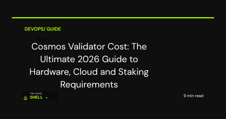 cosmos validator cost and requirements guide 2026