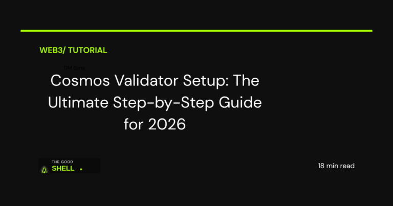 cosmos validator setup step by step guide 2026