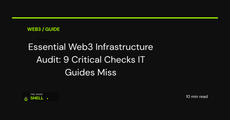 web3 infrastructure audit checklist illustration