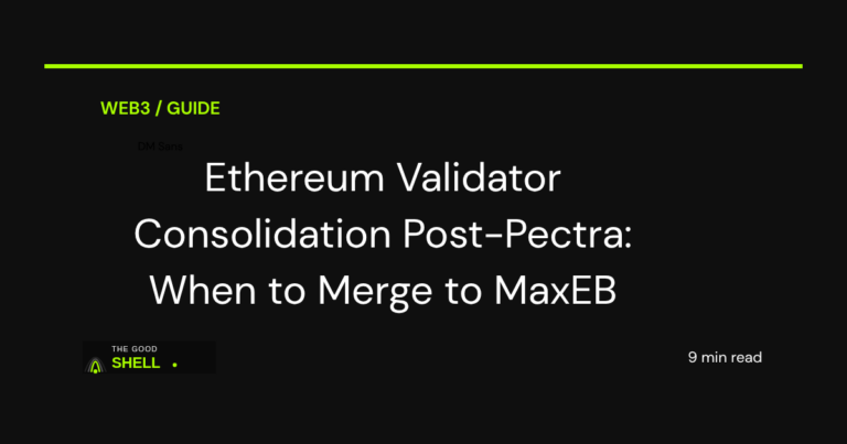 ethereum validator consolidation